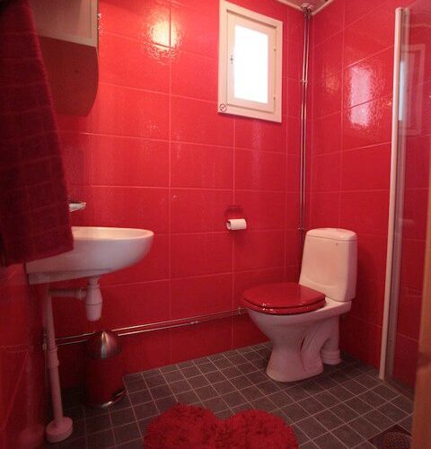 Red bathroom